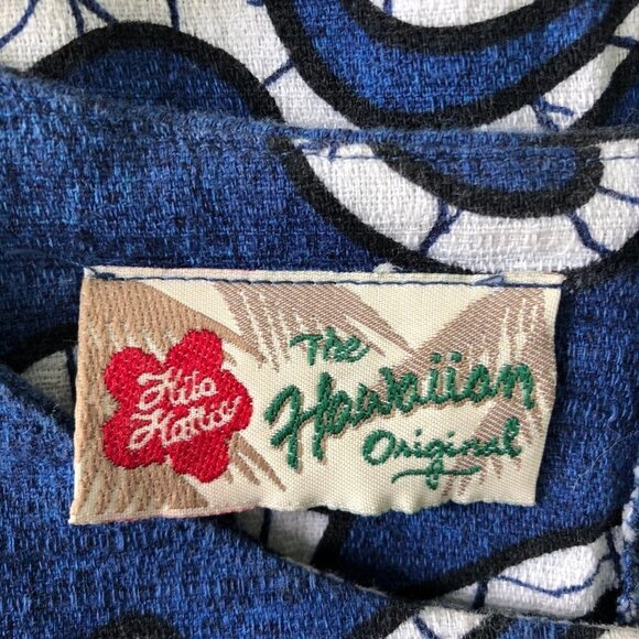 VINTAGE Hawaiian Original Hilo Haittee Dress Flutter Hem Flowers Pulmeria 8 - Picture 4 of 7